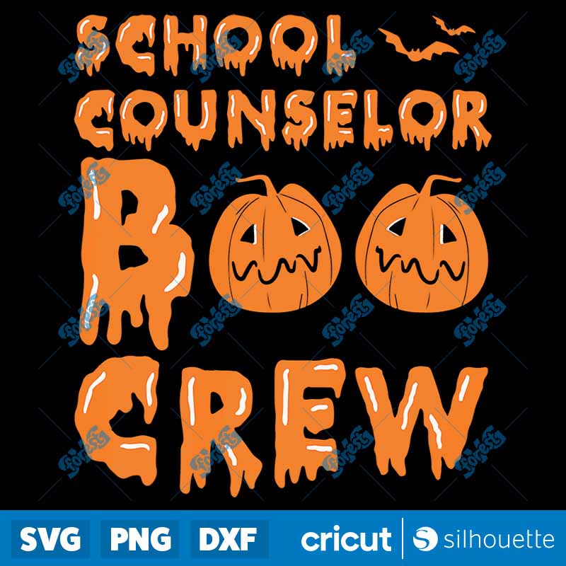 Halloween School Counselor Boo
  Crew SVG