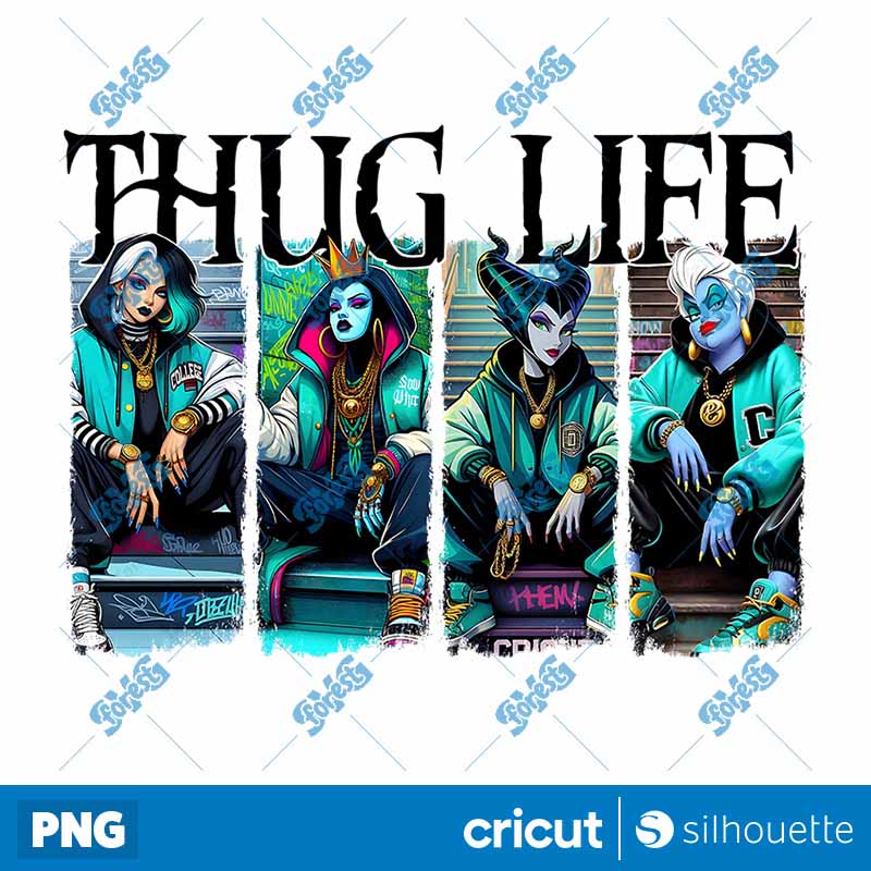 Halloween Villains Thug Life
  PNG