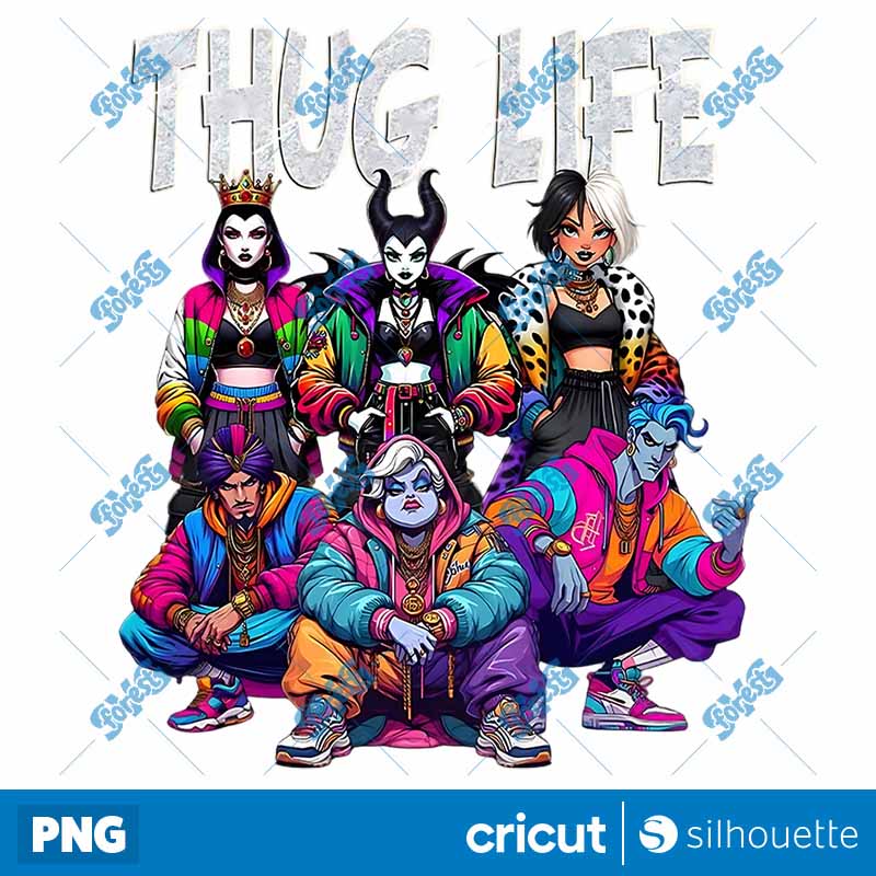 Halloween Villains Thug Life
  PNG