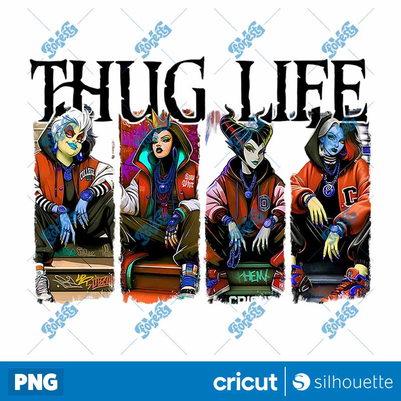 Halloween Villains Thug Life
  PNG