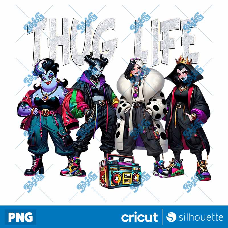 Halloween Villains Thug Life
  PNG