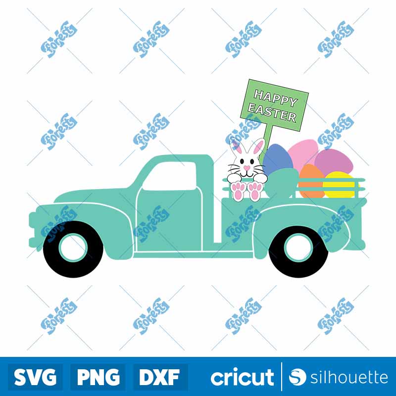 Happy Easter Truck SVG