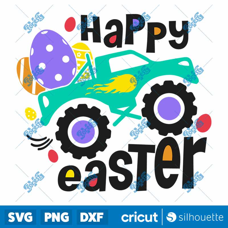 Happy Easter Truck SVG