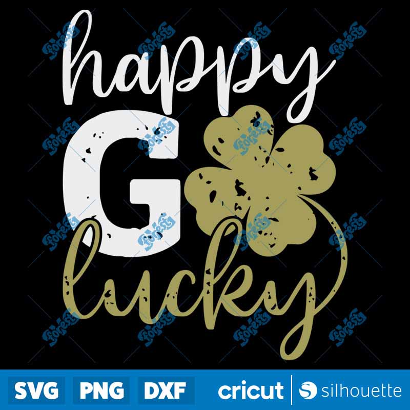 Happy Go Lucky Clover SVG