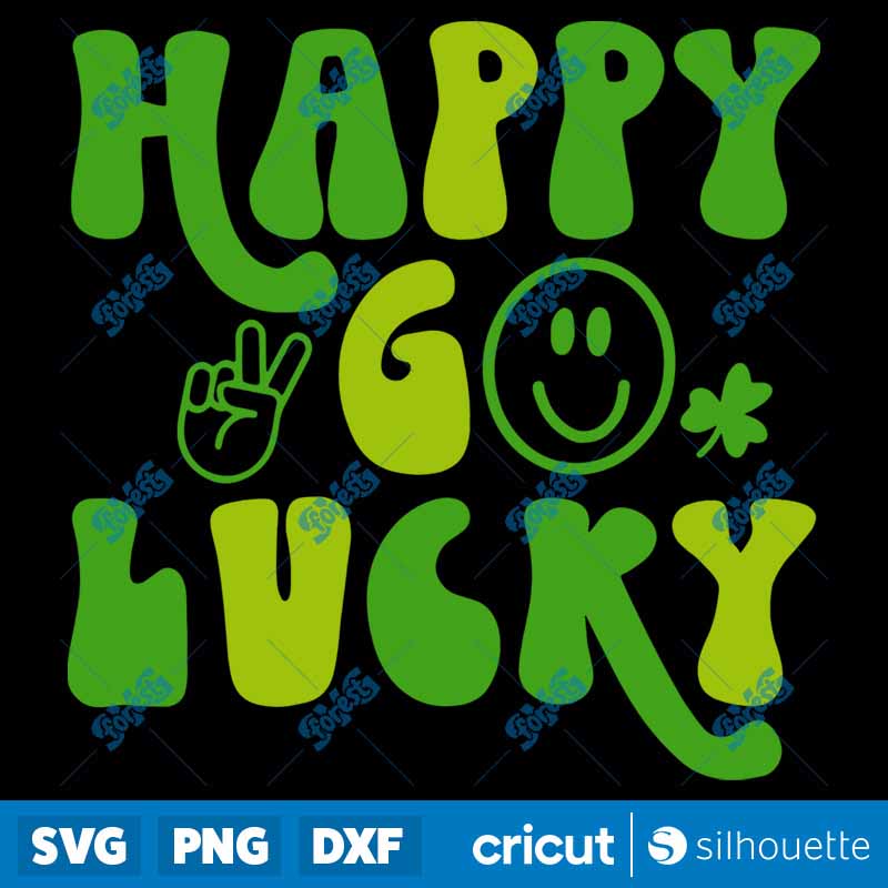 Happy Go Lucky Retro SVG