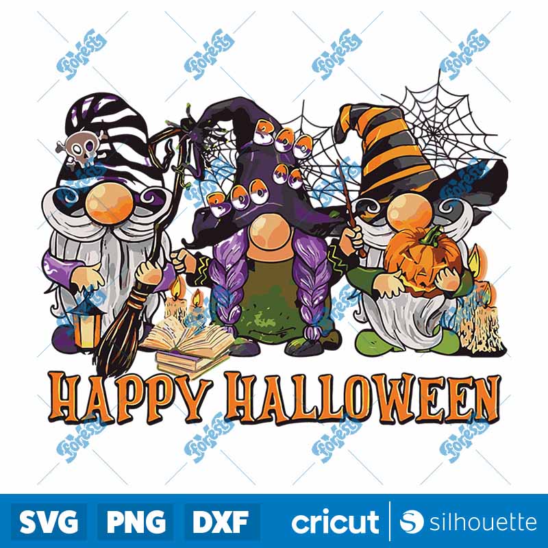 Happy Halloween Gnomes Gnome
  Cute Autumn Fall Gnomies SVG