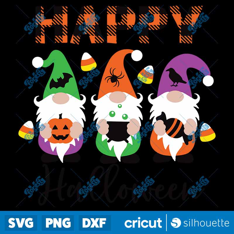 Happy Halloween Gnomes SVG