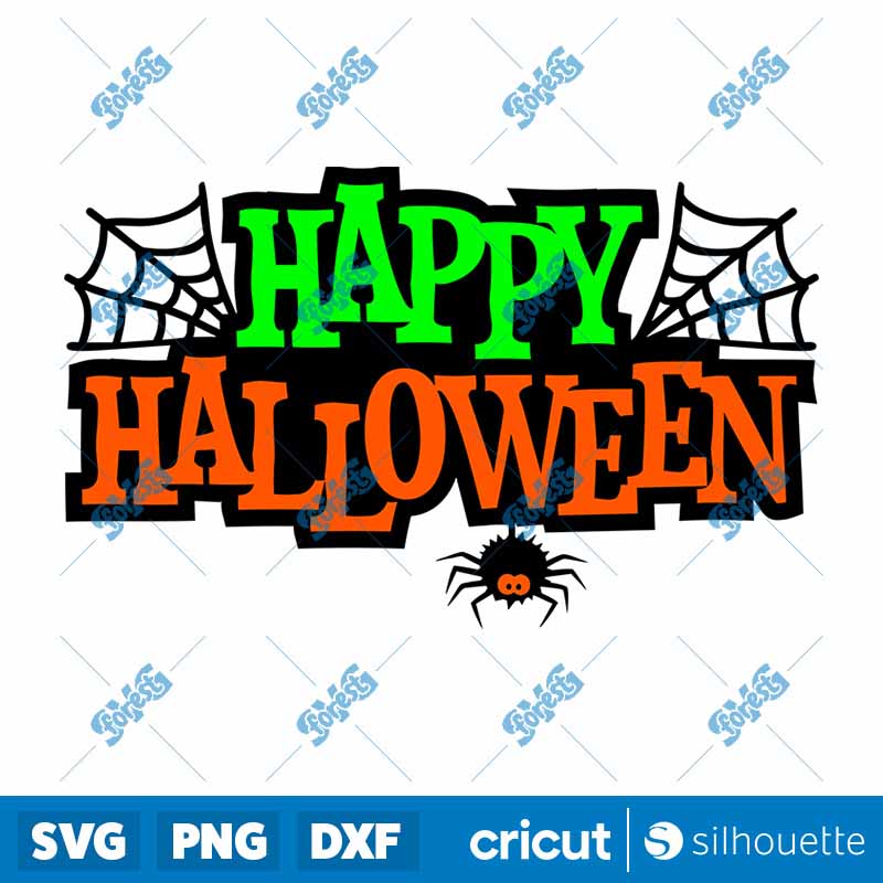 Happy Halloween Spider
  Halloween SVG