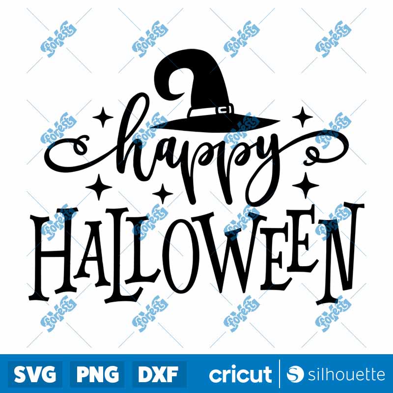 Happy Halloween Witch SVG