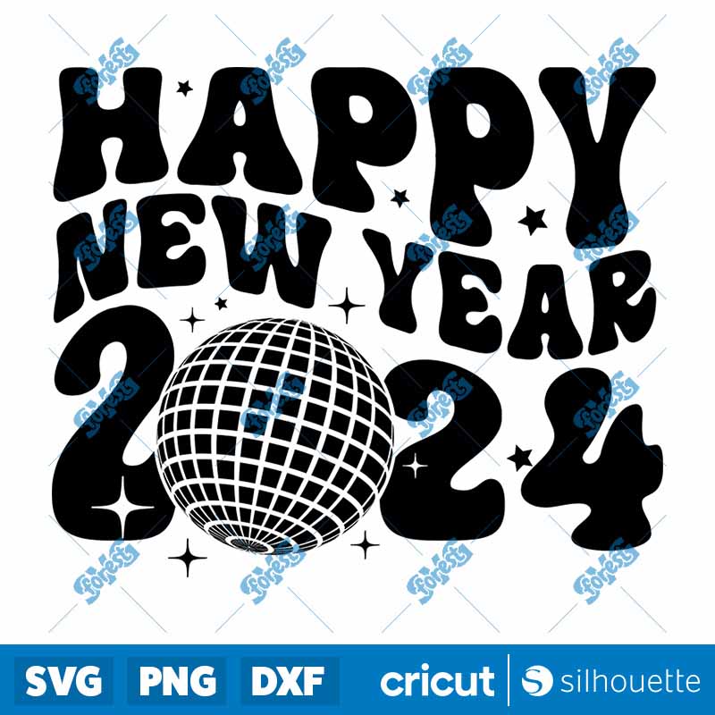 Happy New Year 2024 SVG