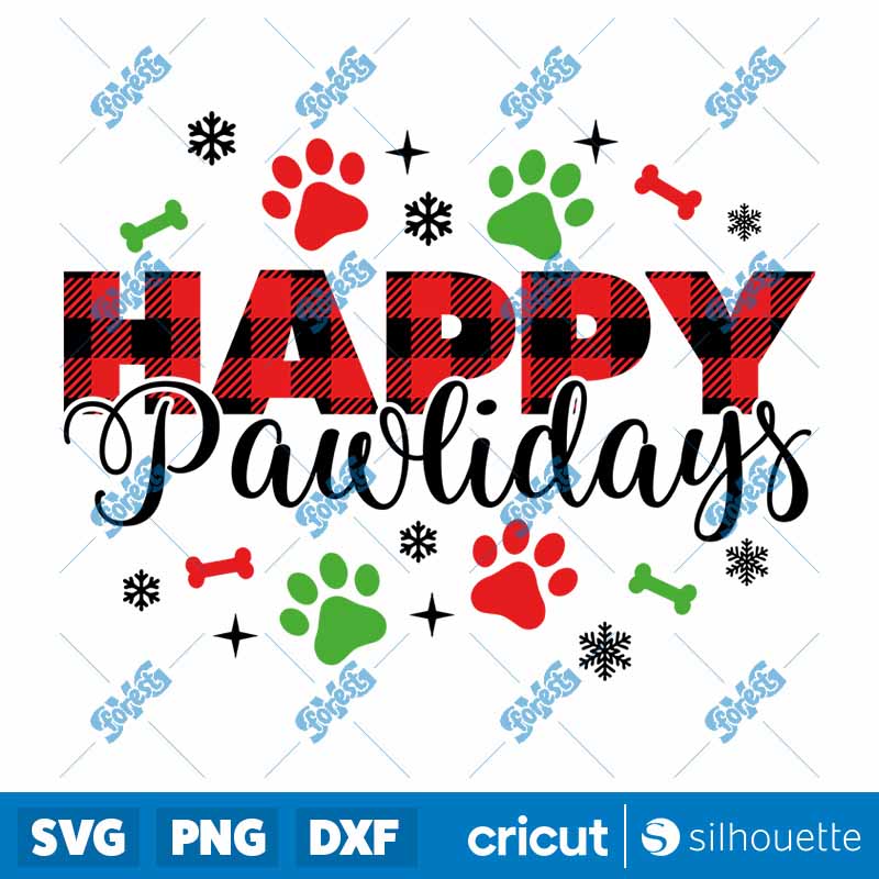 Happy Pawlidays SVG