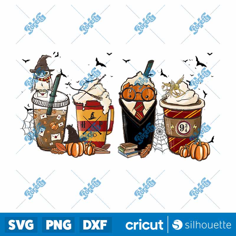 Harry Coffee Cups Halloween
  PNG