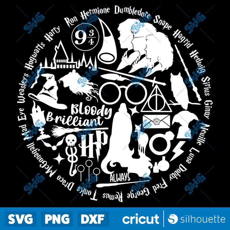 Harry Potter Wizard World
Movie Collage Theme SVG