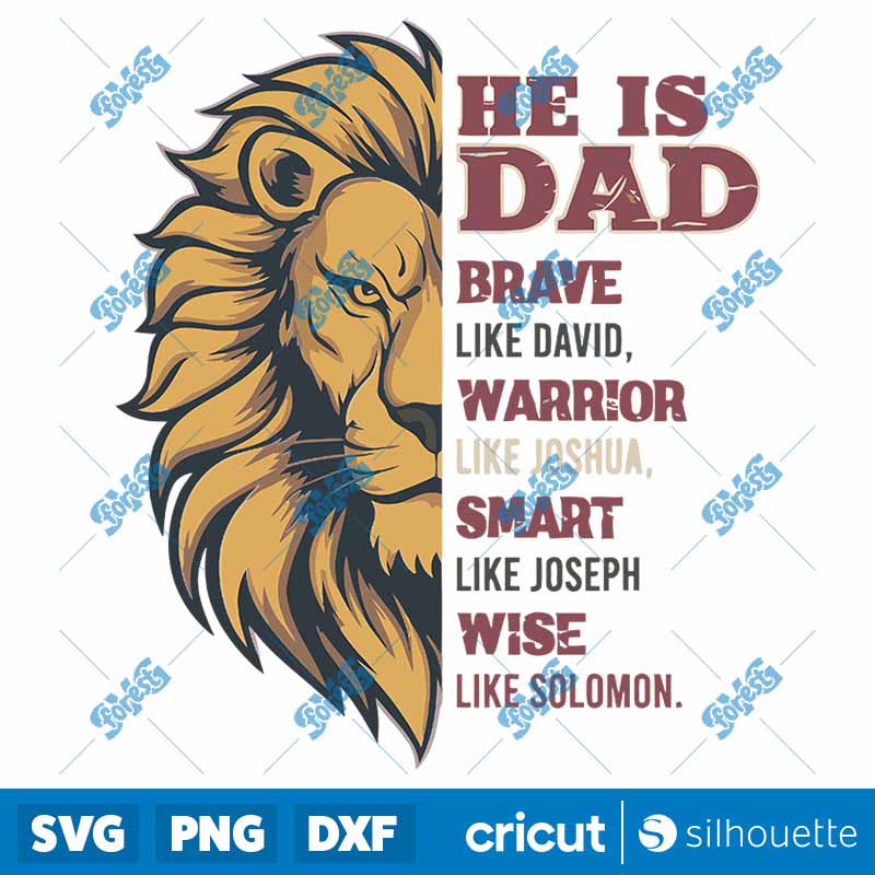 He Is Dad Brave Like David
  Warrior Like Joshua SVG