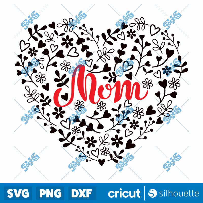 Heart Mom SVG