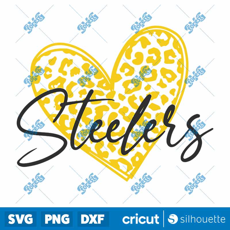 Heart Steelers Football SVG