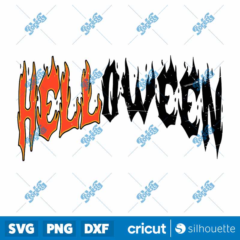 Hellloween Funny Halloween
  Spooky Season SVG