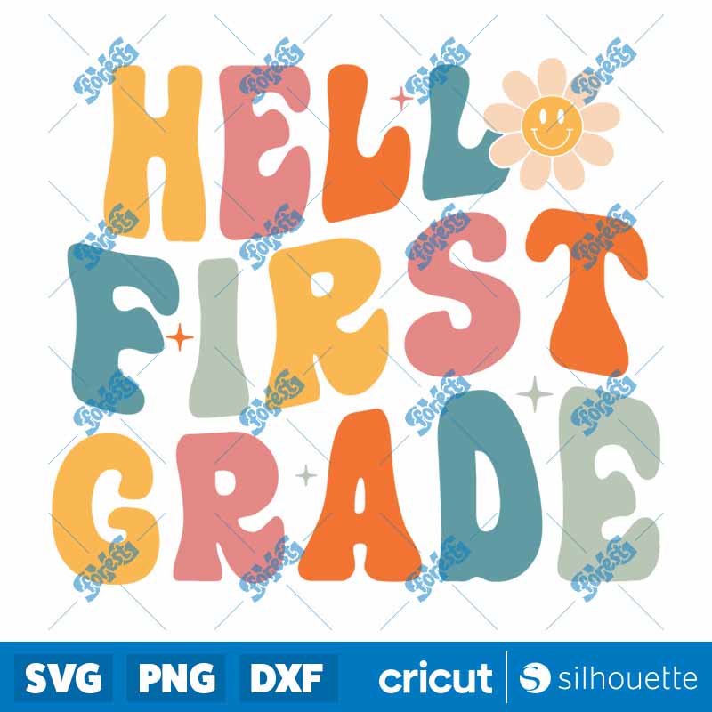 Hello First Grade 1st Grade
  Back To School Girl SVG