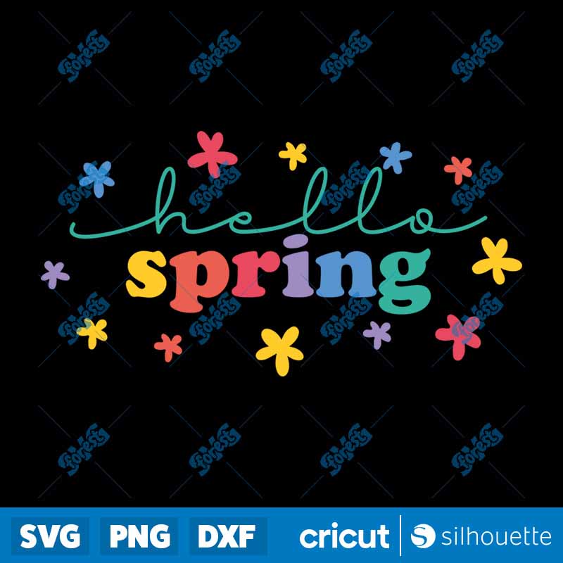 Hello Floral Spring SVG