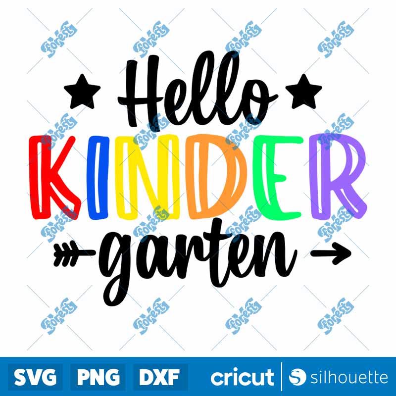 Hello Kindergarten SVG