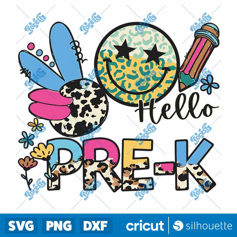 Hello Prek Pre K Teacher
Toddler Girls Back To School SVG