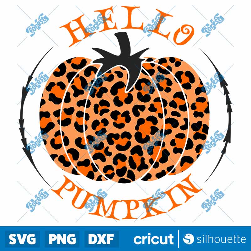 Hello Pumpkin Leopard SVG