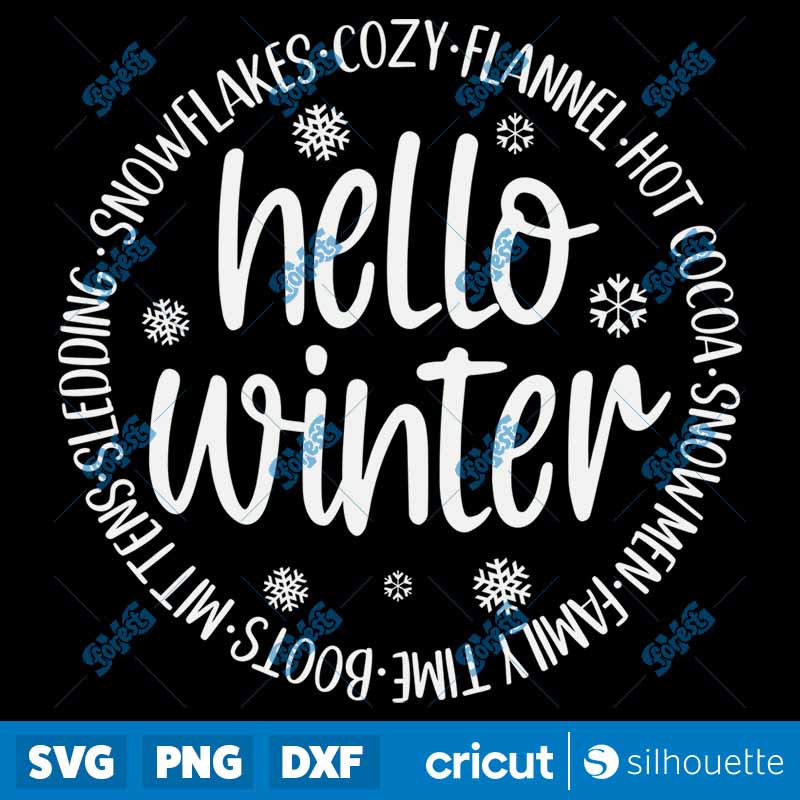 Hello Winter SVG