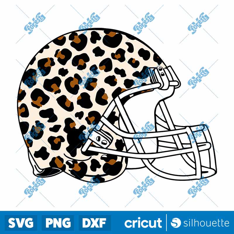 Helmet Football Leopard SVG