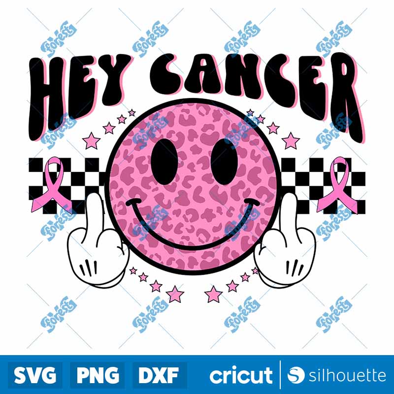 Hey Cancer Groovy Smiley Face
SVG