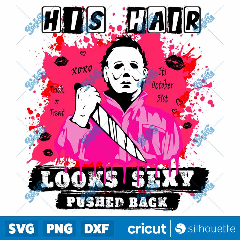 His Hair Looks Sexy Pushed
  Back SVG