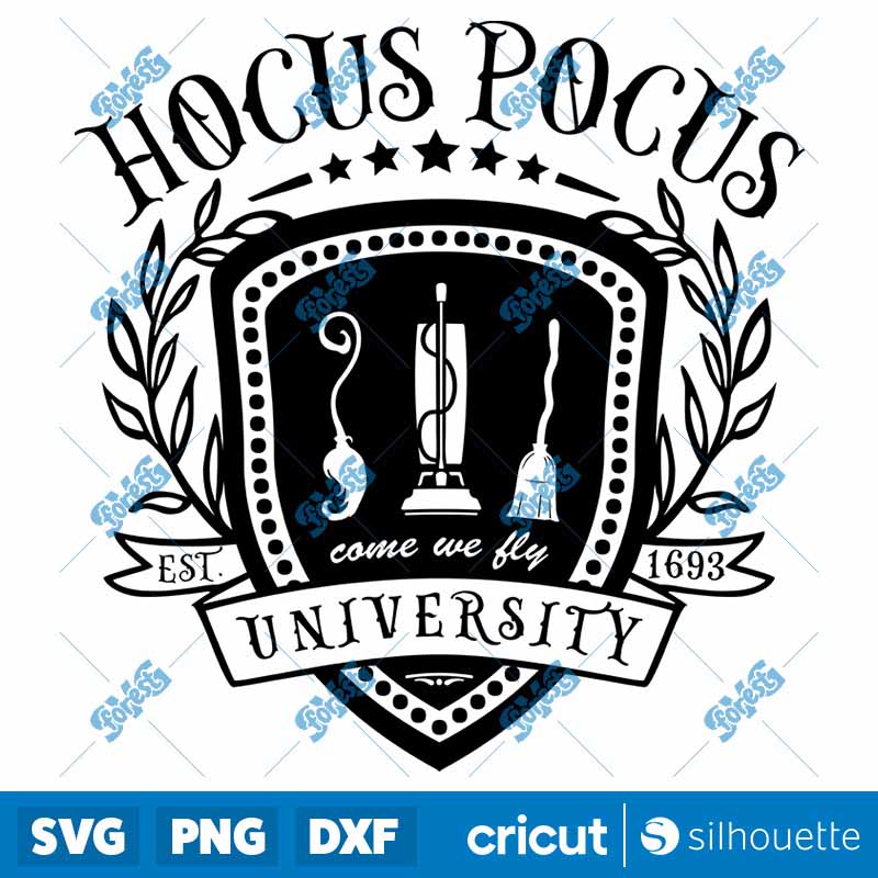 Hocus Pocus University SVG, Sanderson Sisters T shirt B&W SVG