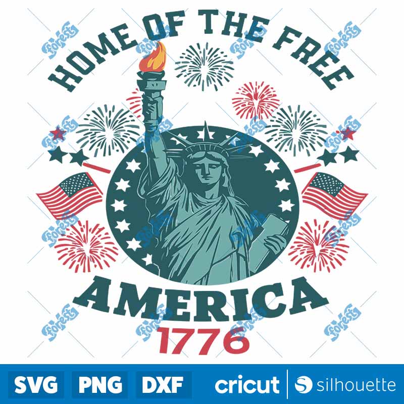 Home Of the Free the Statue Of
  Liberty SVG