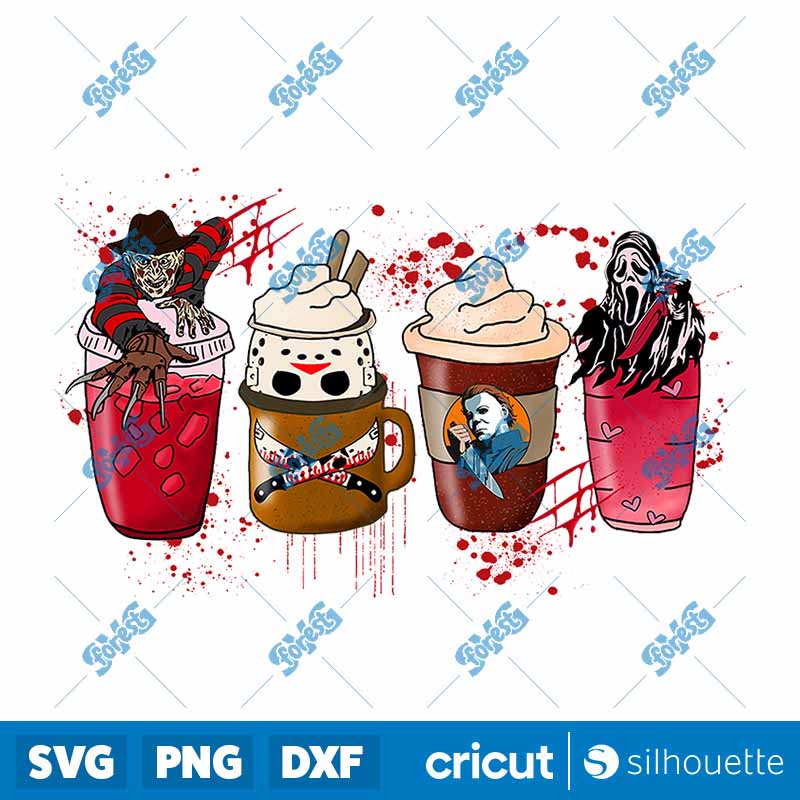 Horror Friends Coffee PNG