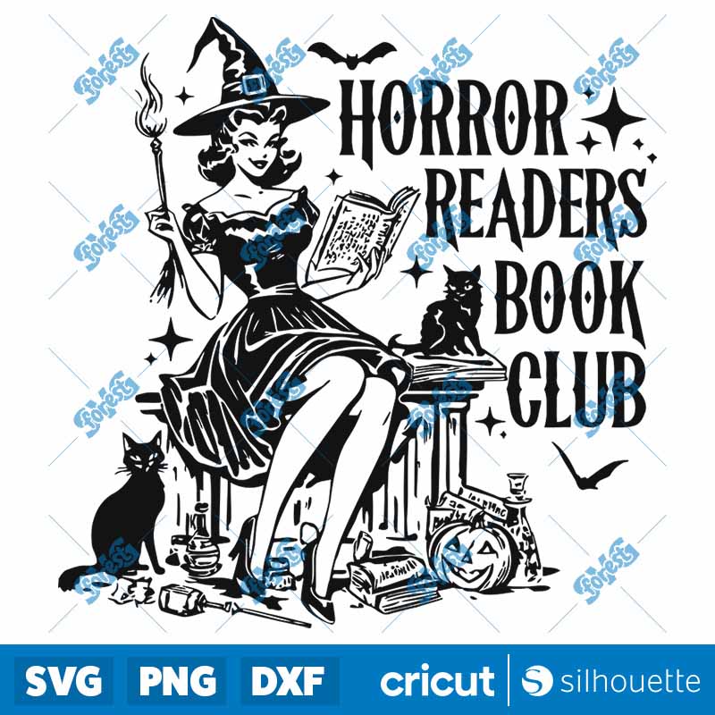 Horror Readers Book Club Witch
  Vibes SVG