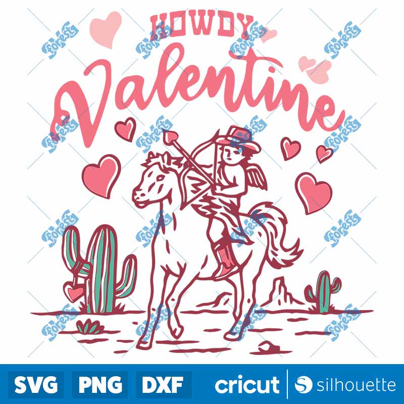 Howdy Valentine Wild Western
  Cowboy SVG