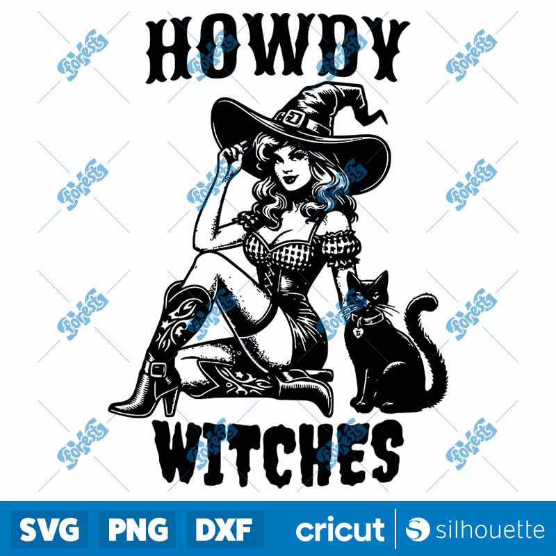 Howdy Witches SVG