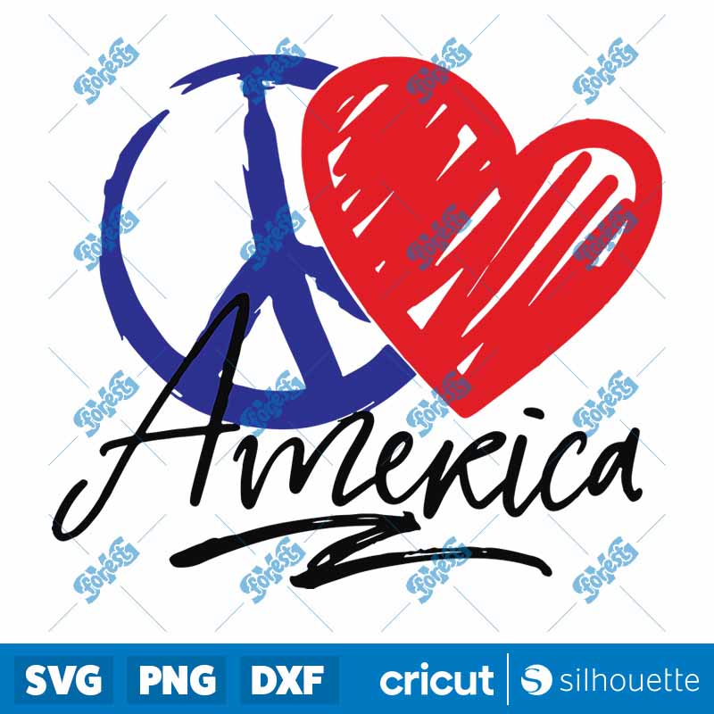 I Love America SVG