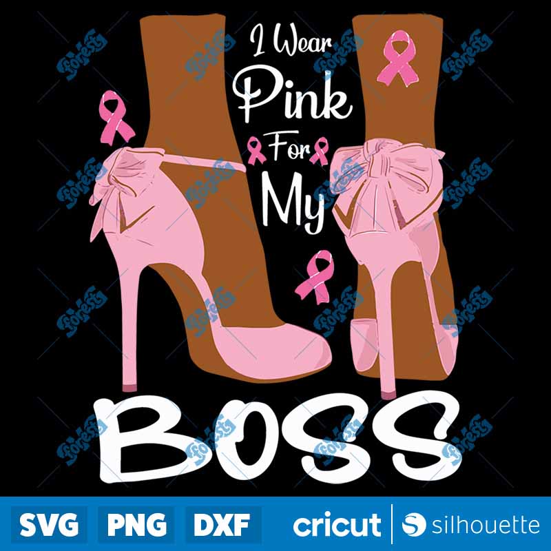 I Wear Pink For My Boss Ribbon
Melanin Black Queen Heel Girl SVG