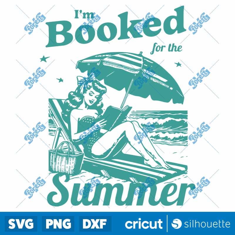 Im Booked For The Summer
  Bookish SVG