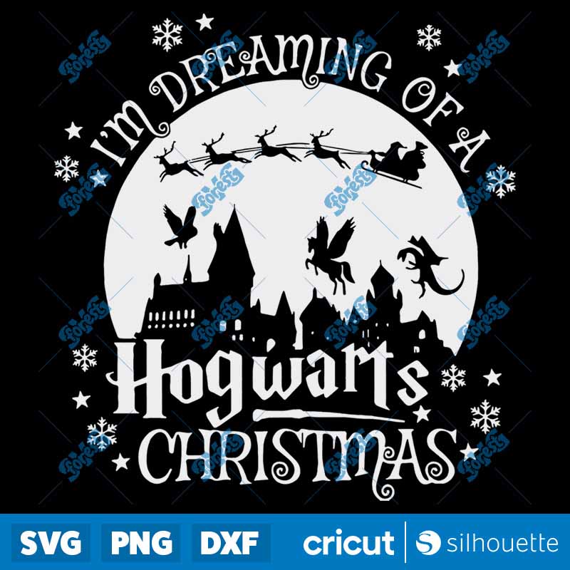 Im Dreaming Of A Hogwarts
  Christmas SVG