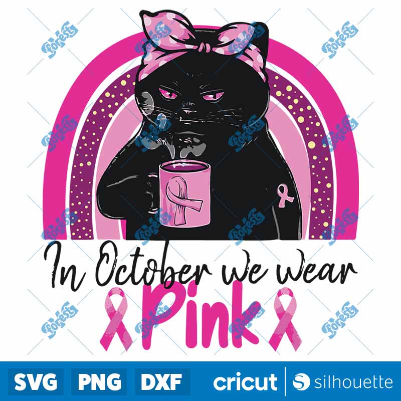 In October We Wear Pink Cat
SVG