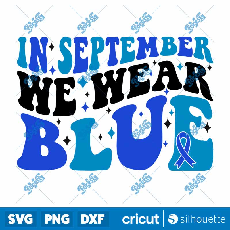 In September We Wear Blue SVG