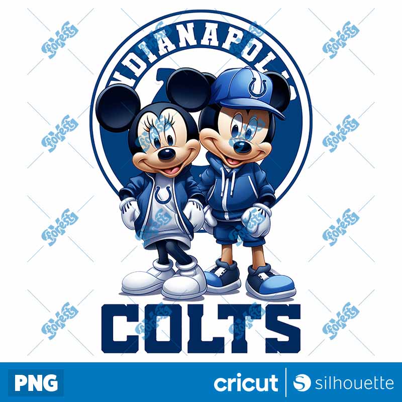 Indianapolis Colts Mickey
  Minnie NFL PNG