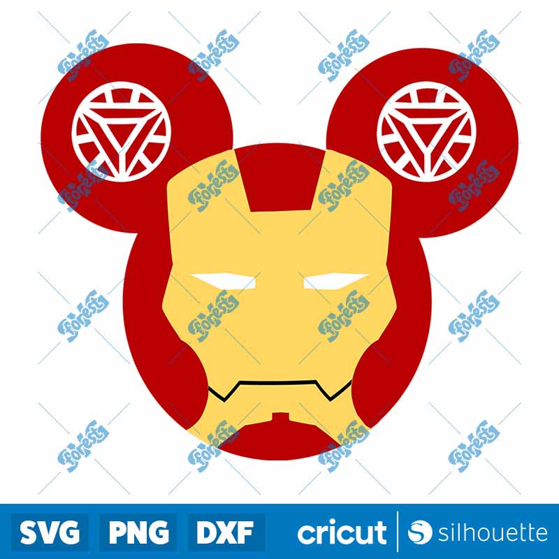 Iron Man Mouse Head SVG