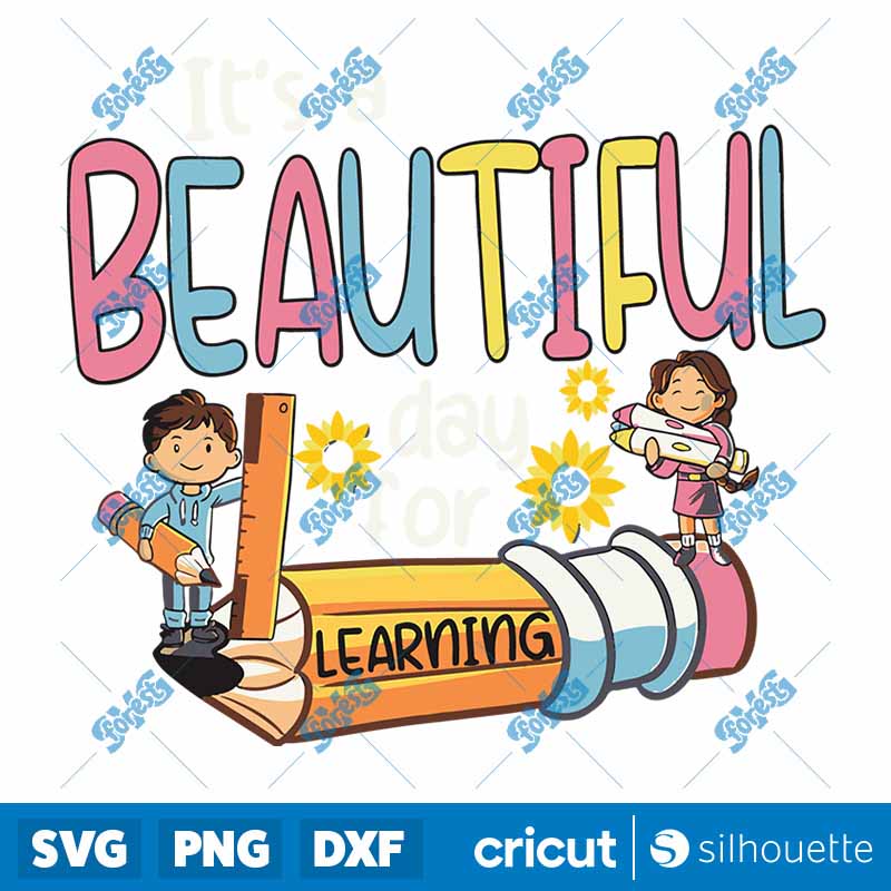 Its Beautiful Day For Learning
Retro Teacher Back To School SVG