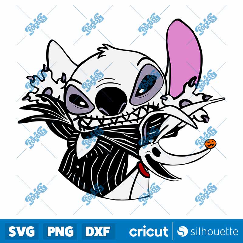 Jack and Zero x Stitch SVG