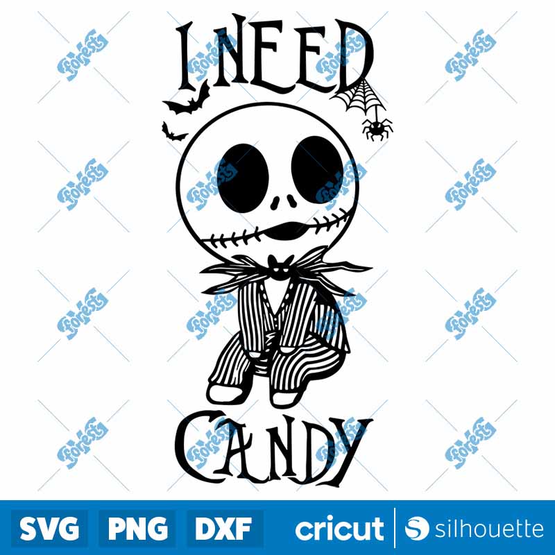 Jack Skellington I Need Candy
  SVG