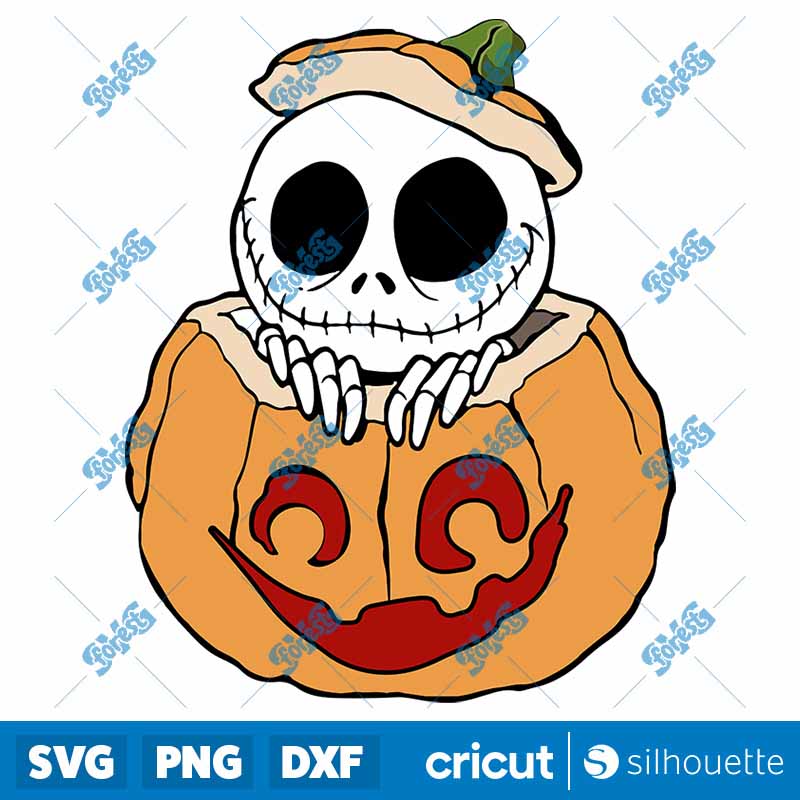 Jack Skellington In A Jack O'
Lantern SVG