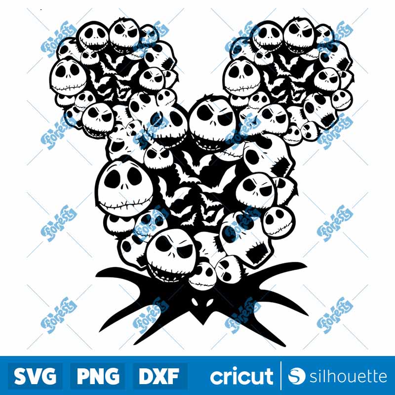 Jack Skellington Mickey Head
  SVG