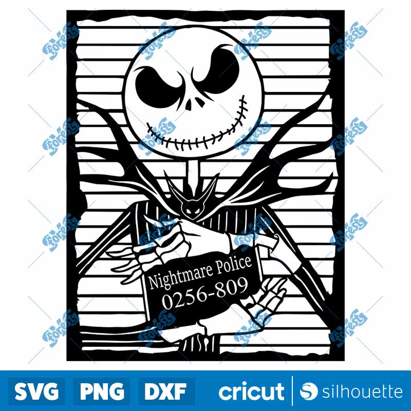 Jack Skellington Mugshot SVG